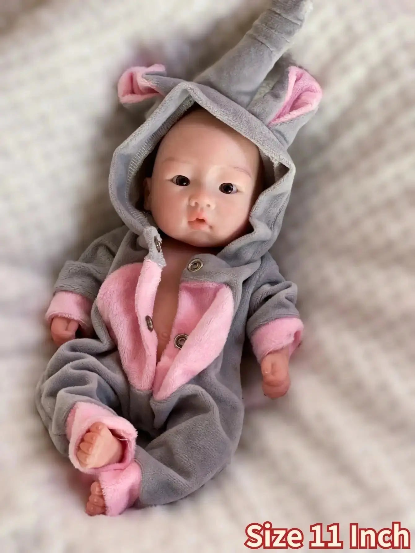 Image of Reborn Baby Dolls 10 Inch Soft Silicone Boy Newborn Baby Doll Awake