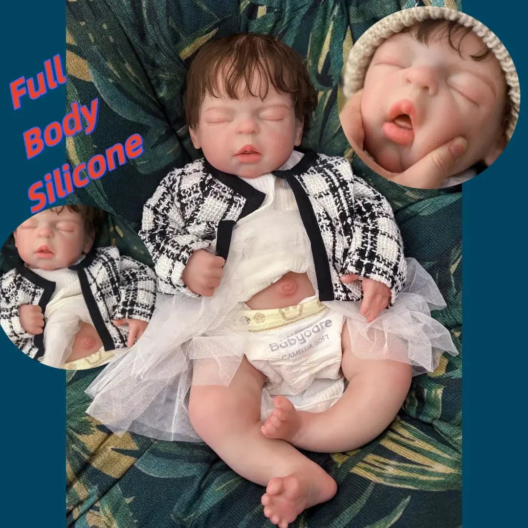 Image of Reborn Baby Dolls 22Inch Big Size Can Open Mouth Bébé Reborn De