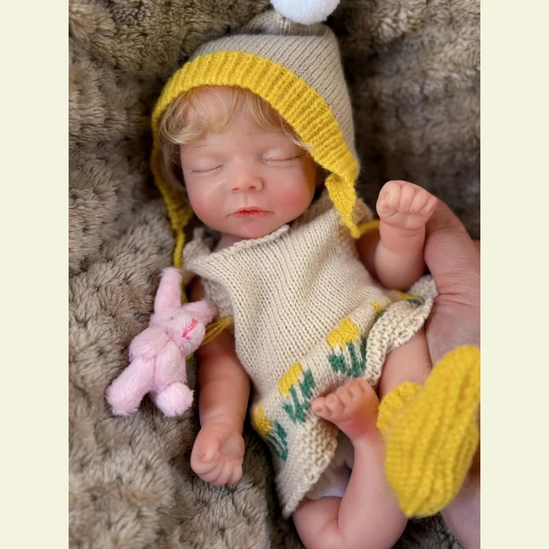 Image of Reborn Baby Dolls 10Inch Can Open Mouth Full Body Silicone Reborn