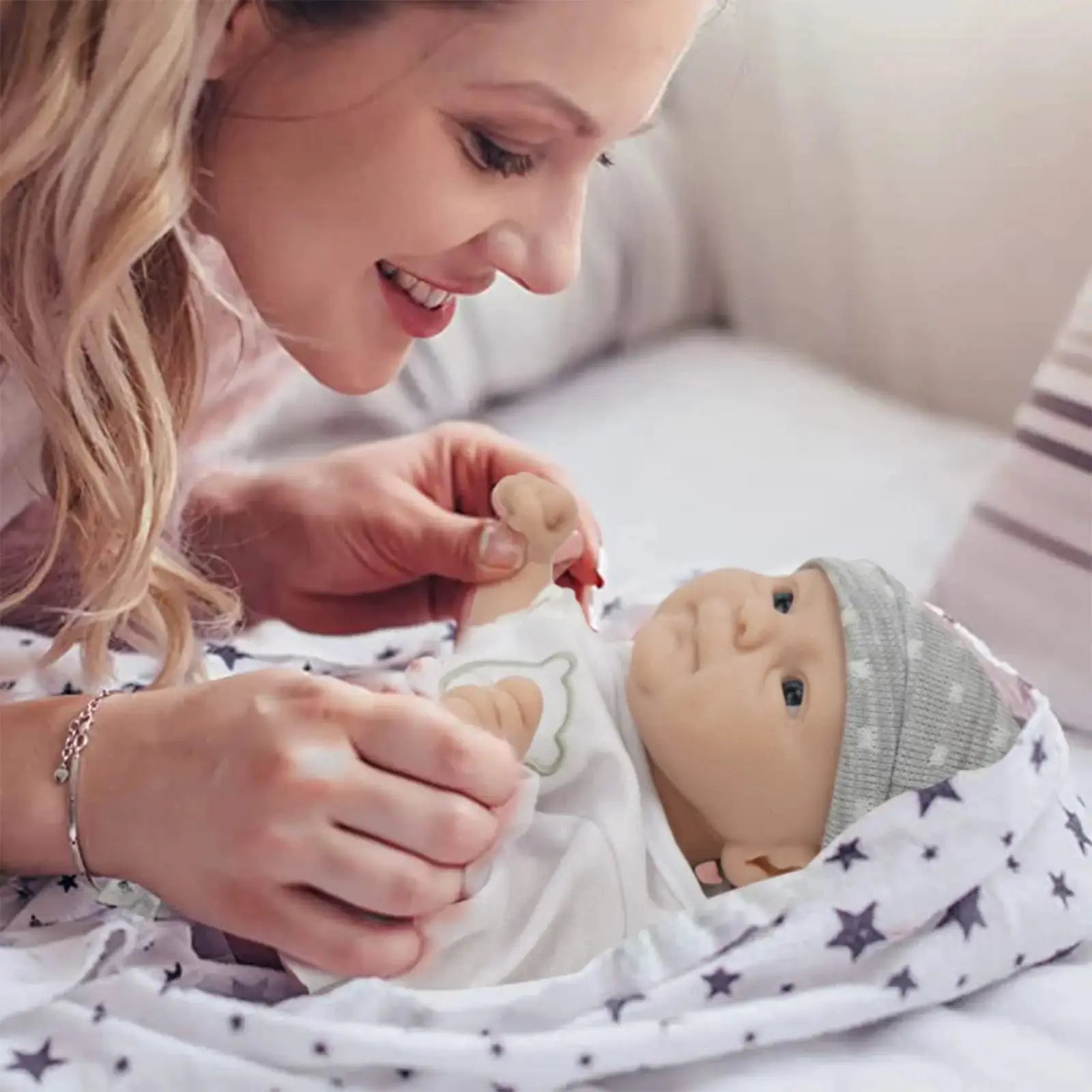 Image of Reborn Baby Dolls 14 Inch Full Silicone Reborn Baby Dolls Boy Girl
