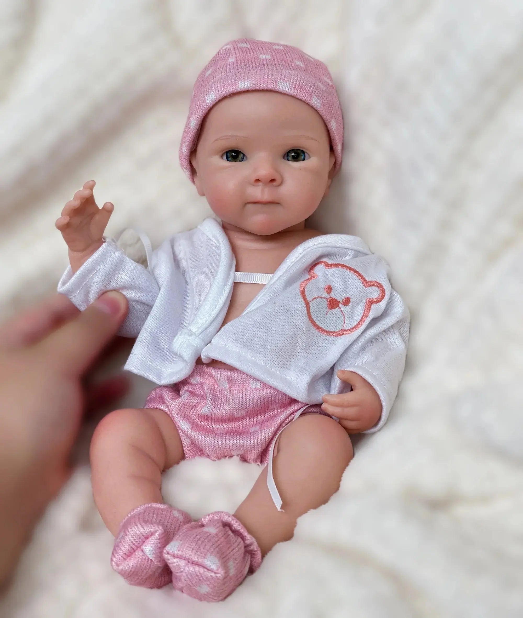 Image of Reborn Baby Dolls 13Inch Cute Girl Bettie Reborn Dolls Open Mouth