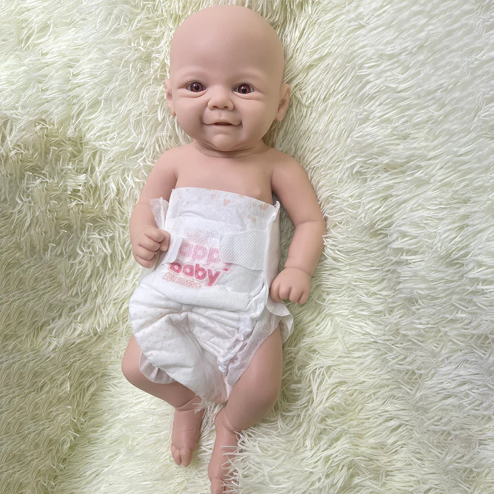 Image of Reborn Baby Dolls 17Inch Black Skin Realistic Soft Silicone Reborn