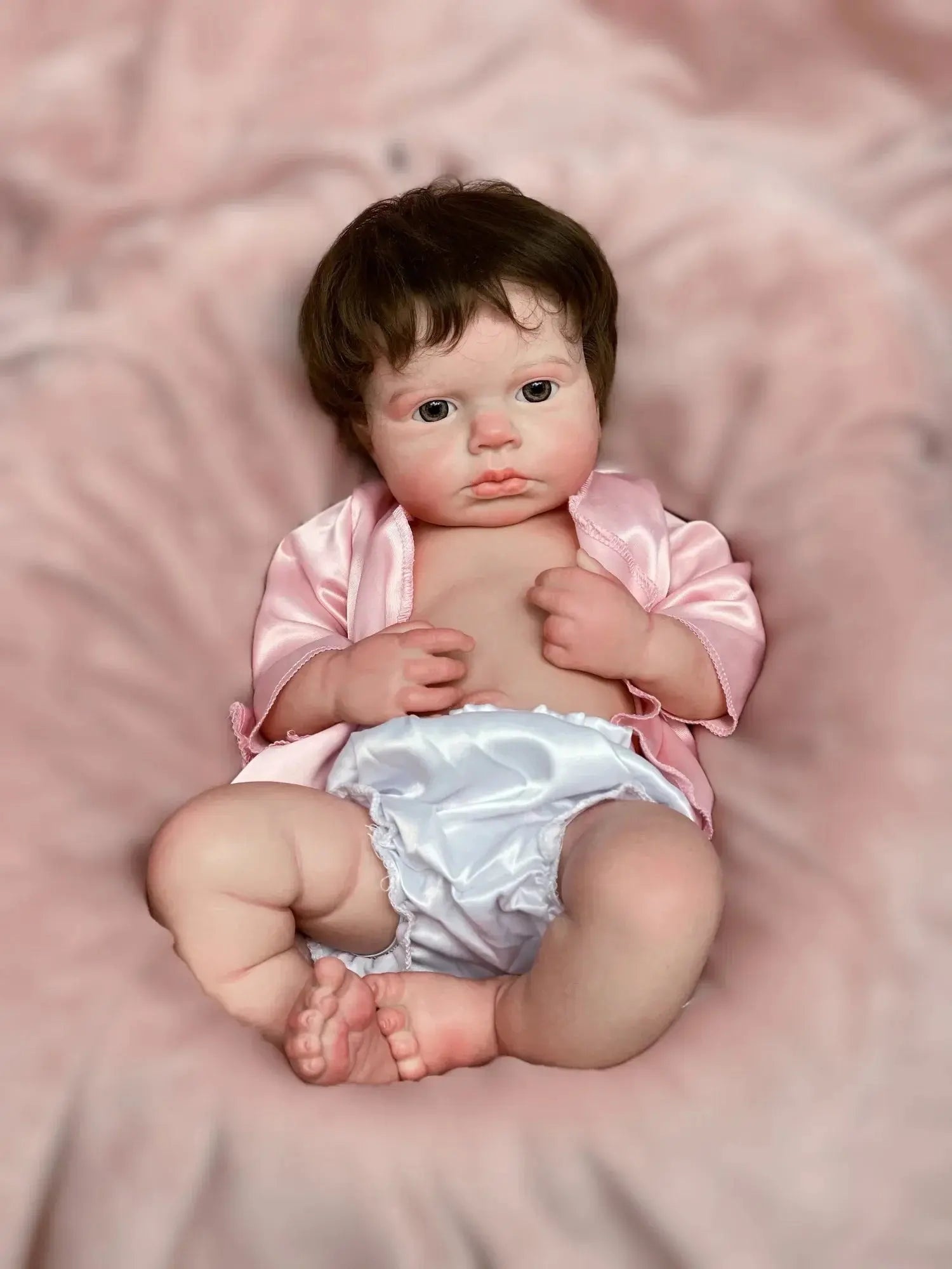 Image of Reborn Baby Dolls 45Cm Solid Silicone Loulou Bebe Reborn Girl With