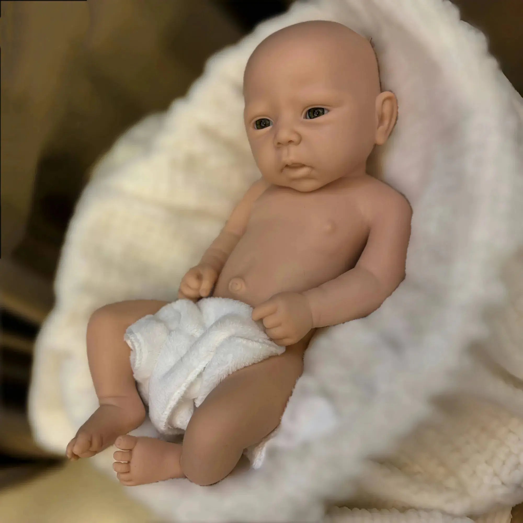 Image of Reborn Baby Dolls 17Inch Unpainted Silicone Bebe Girl Handmade Full