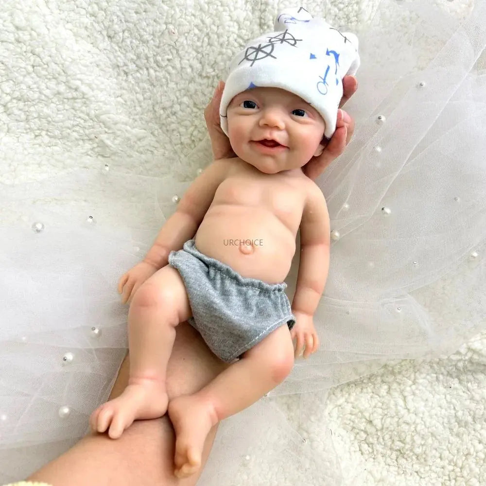 Image of Reborn Baby Dolls 30Cm 2.3Lbs Hand-Painted Silicone Reborn Baby Boy