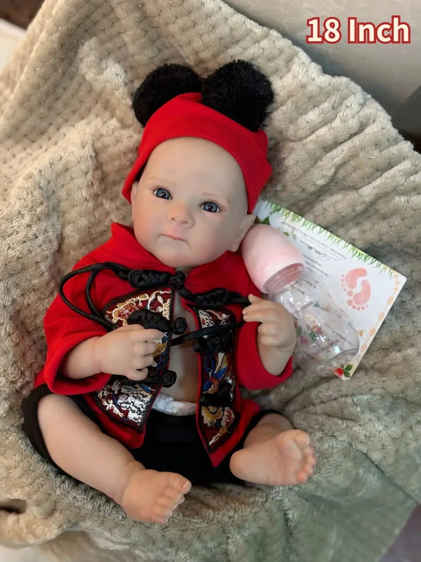 Image of Reborn Baby Dolls 18 Inch Bettie Girl Lifelike Bebe 3D Painted Skin