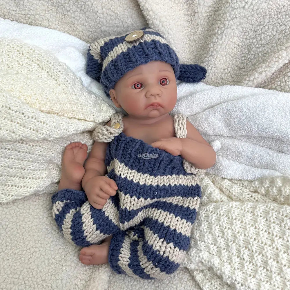 Image of Reborn Baby Dolls 16Inch Dark Skin Realistic Full Body Silicone