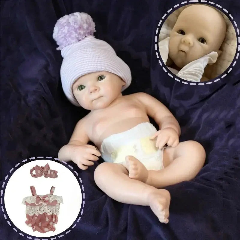 Image of Reborn Baby Dolls 33Cm Open Mouth Girl Bettie Reborn Doll Full Body