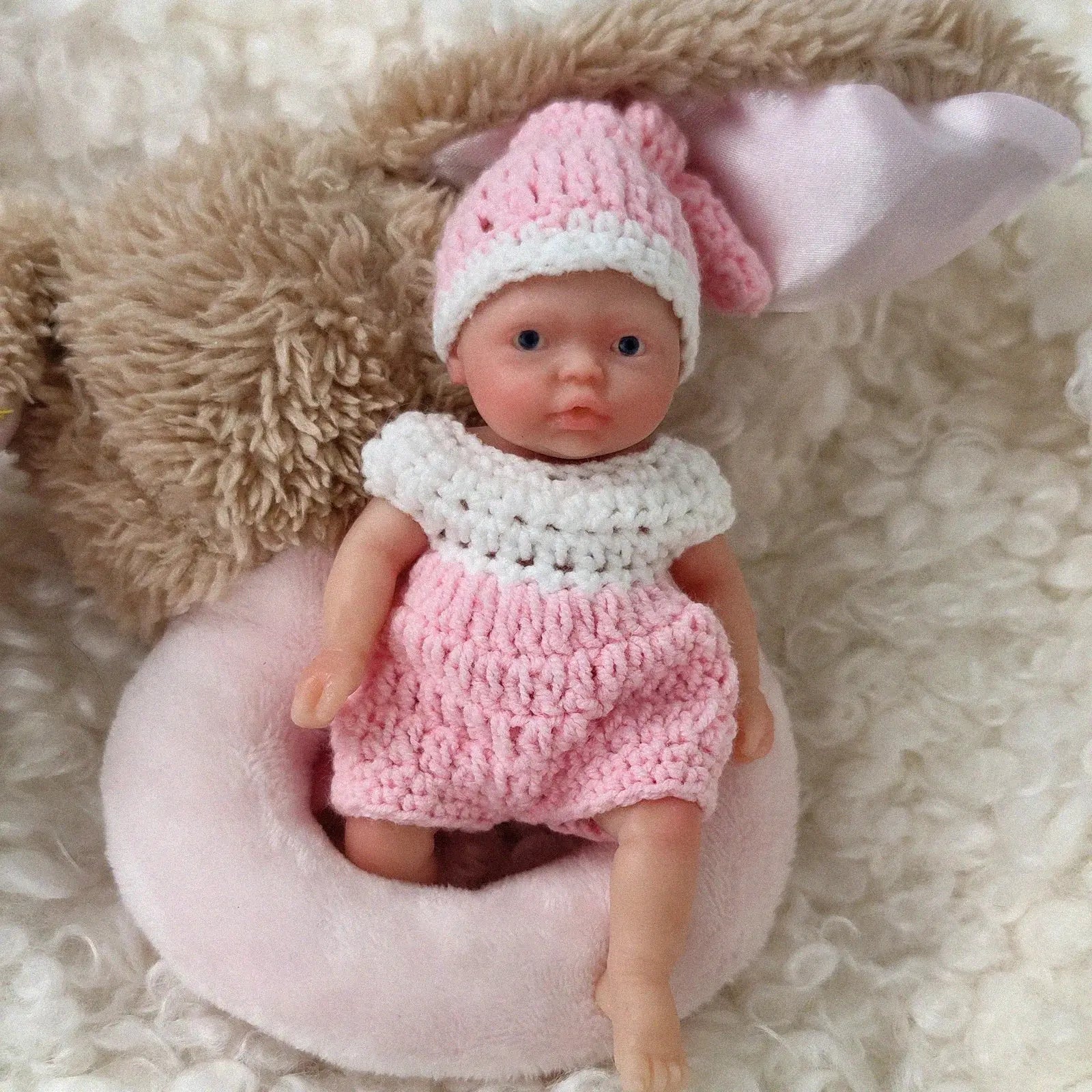 Image of Reborn Baby Dolls 4.5 Inch Reborn Baby Dolls Sleeping Silicone Full