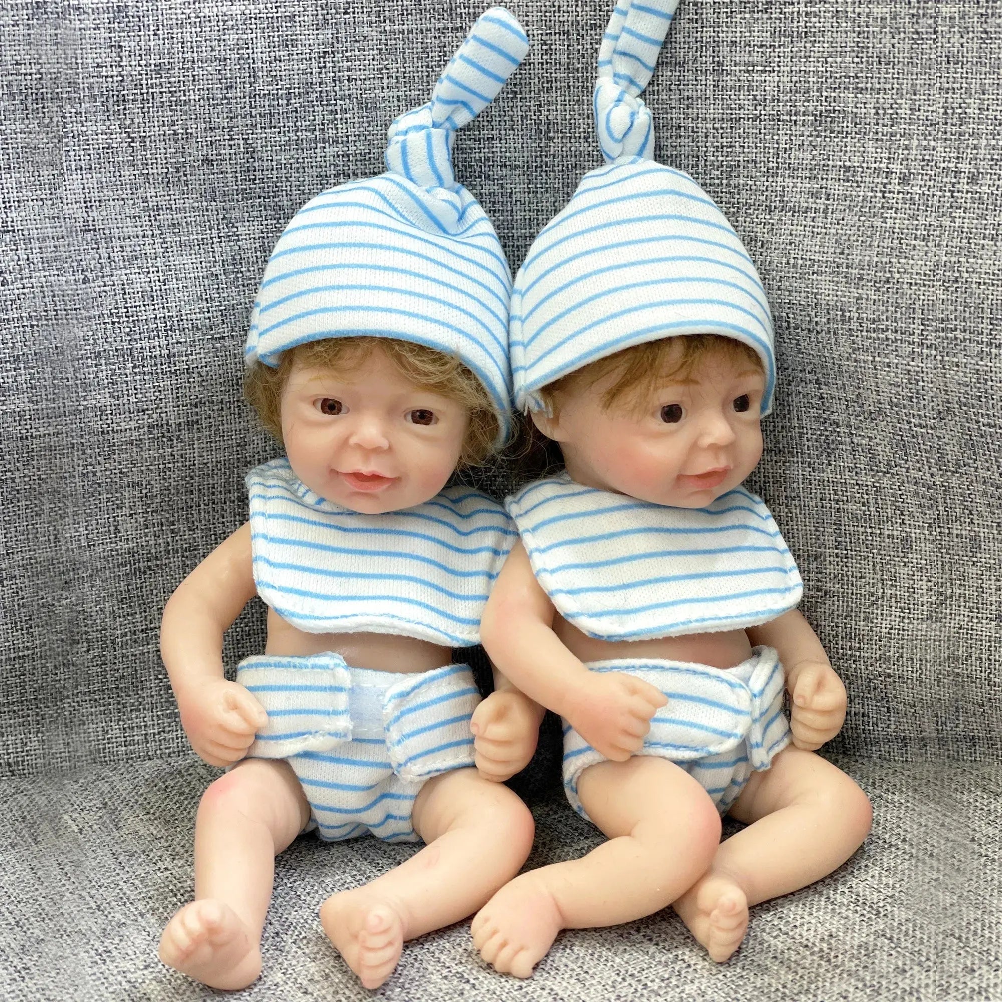 Image of Reborn Baby Dolls 6Inch Mini Palm Full Solid Silicone Bebe Reborn