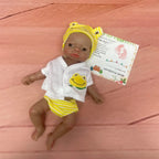 Image of Reborn Baby Dolls 26Cm Dark Skin Lanny Solid Silicone Reborn Baby