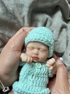 Image of Reborn Baby Dolls 7 Inch Miniature Sleeping Girl Full Silicone Mini