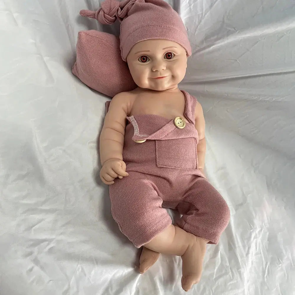 Image of Reborn Baby Dolls 1:1 Full Body Soild Silicone Reborn Baby Girl