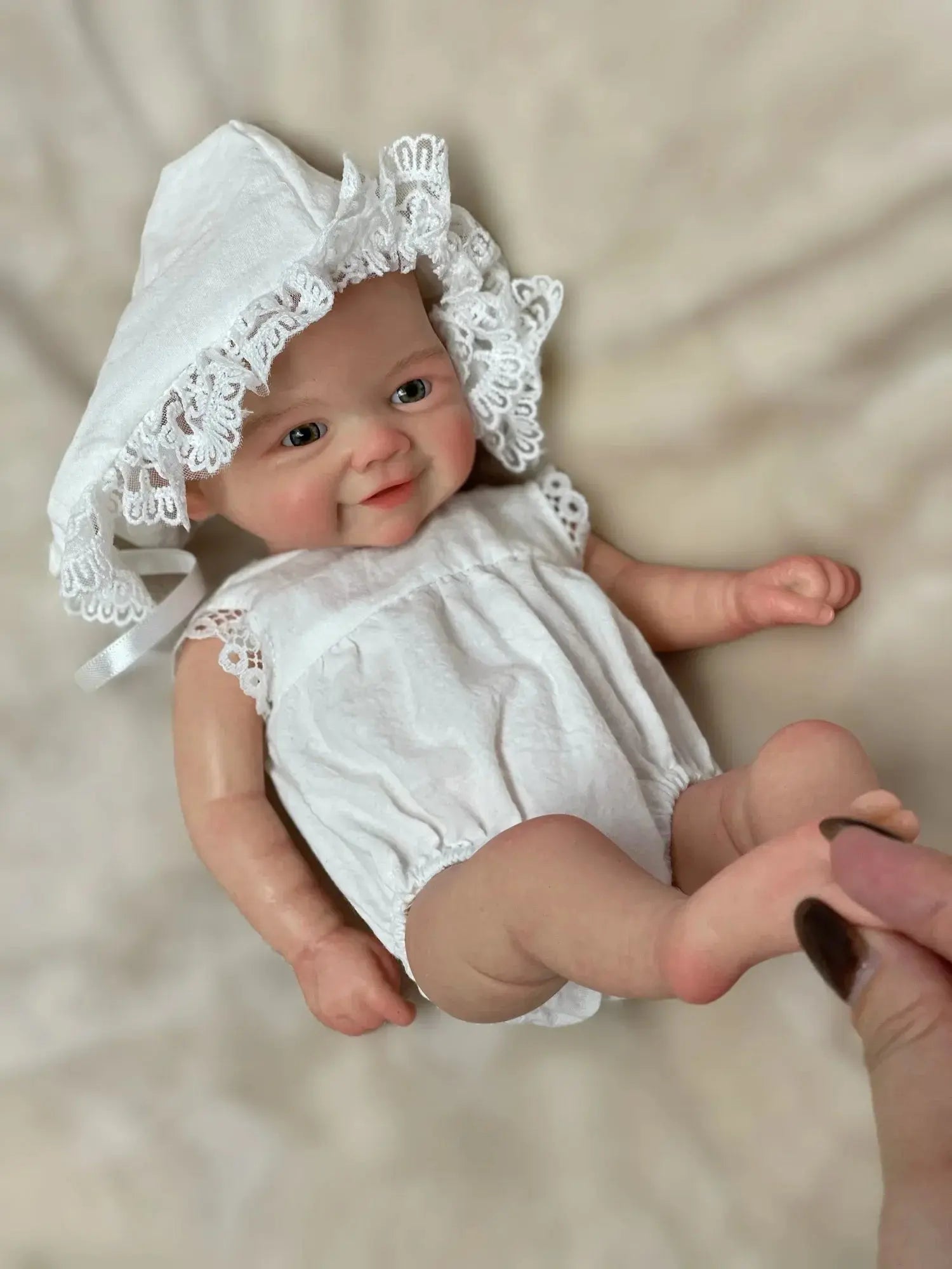 Image of Reborn Baby Dolls 33Cm Cuddly Vivienne Full Body Solid Silicone