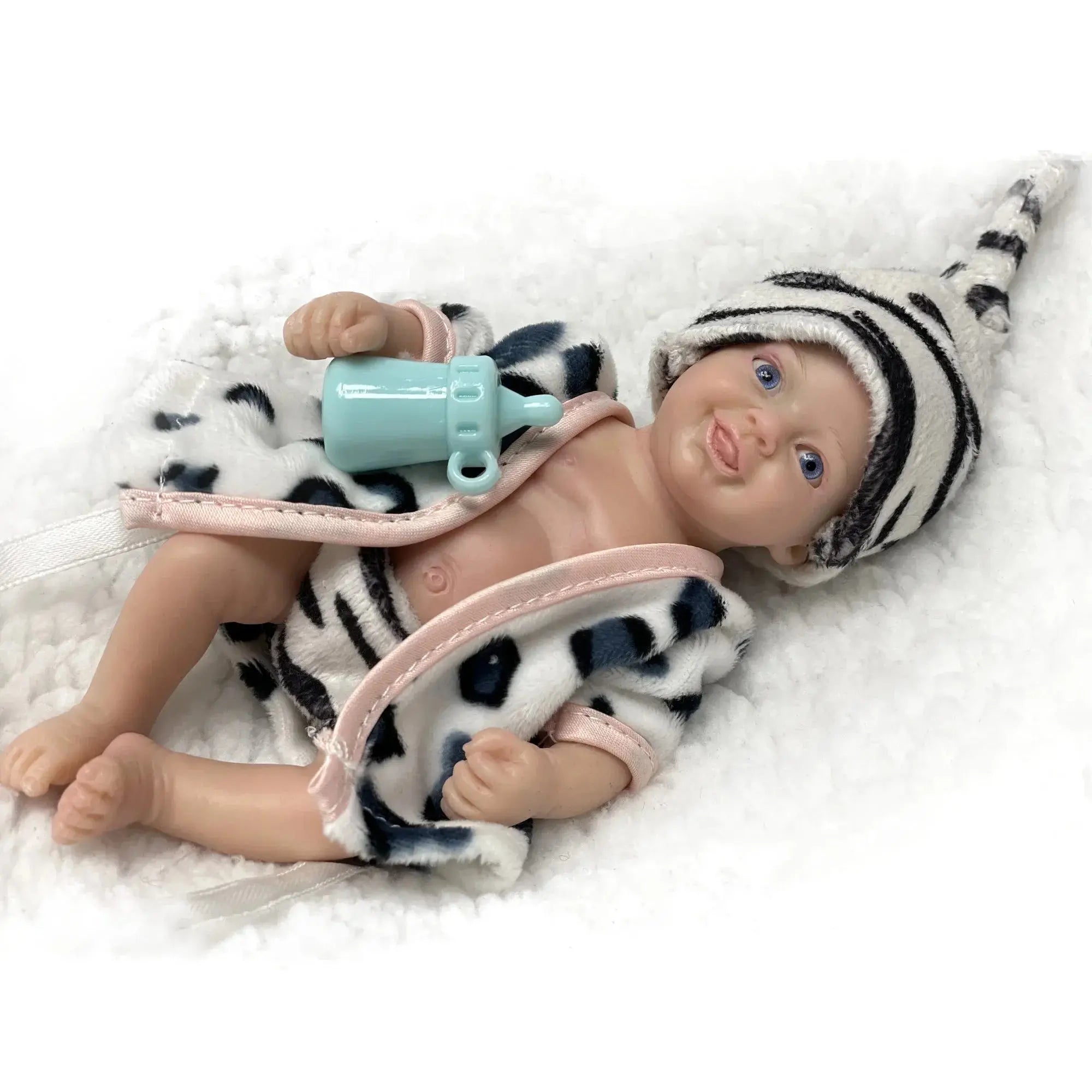 Image of Reborn Baby Dolls 6Inch Mini Palm Full Solid Silicone Bebe Reborn