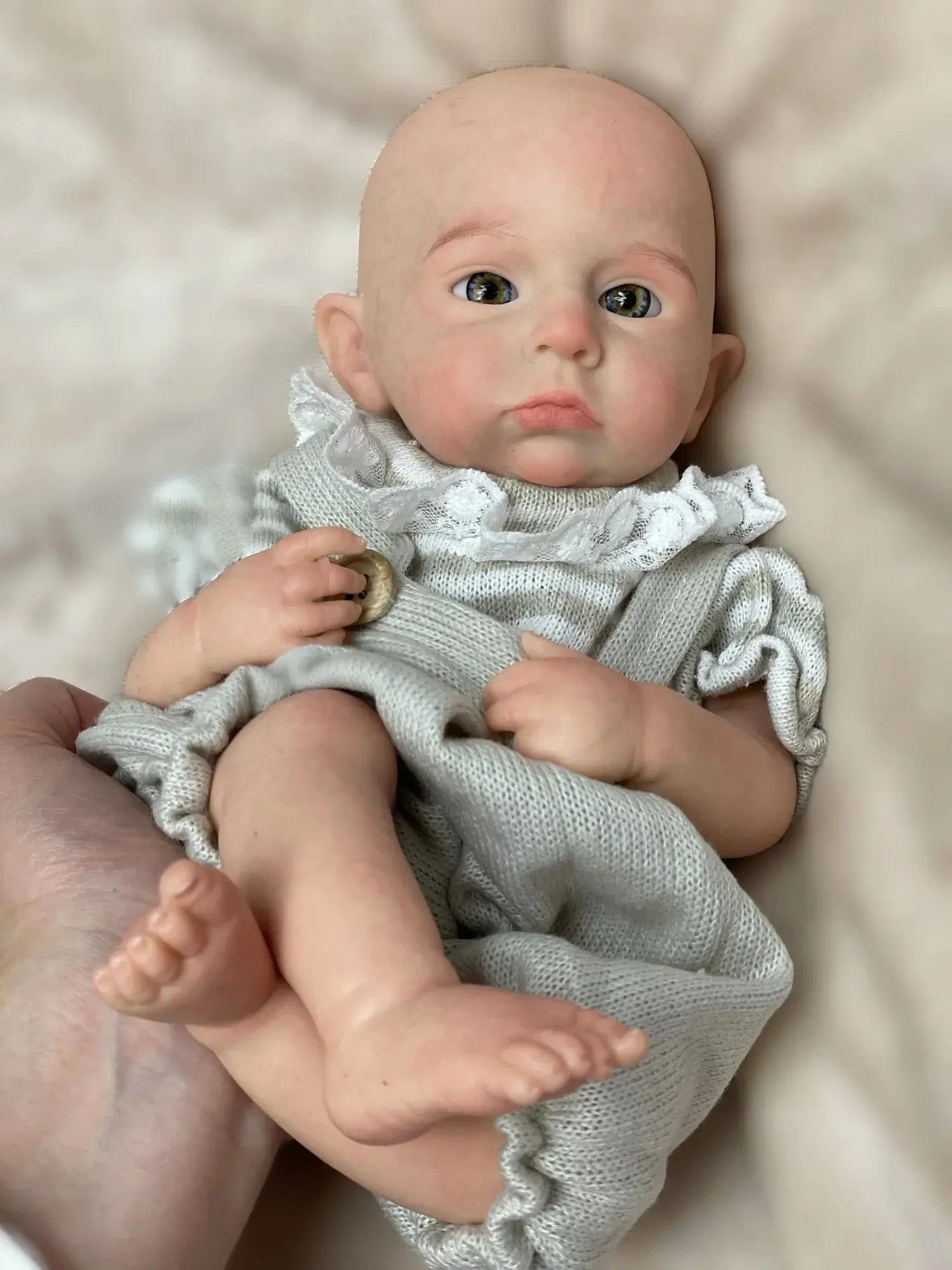 Image of Reborn Baby Dolls 33Cm Painted Cameron Solid Silicone Bebe Reborn