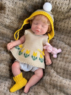 Image of Reborn Baby Dolls 1 Pc 10Inch Open Mouth Reborn Silicone Girl With