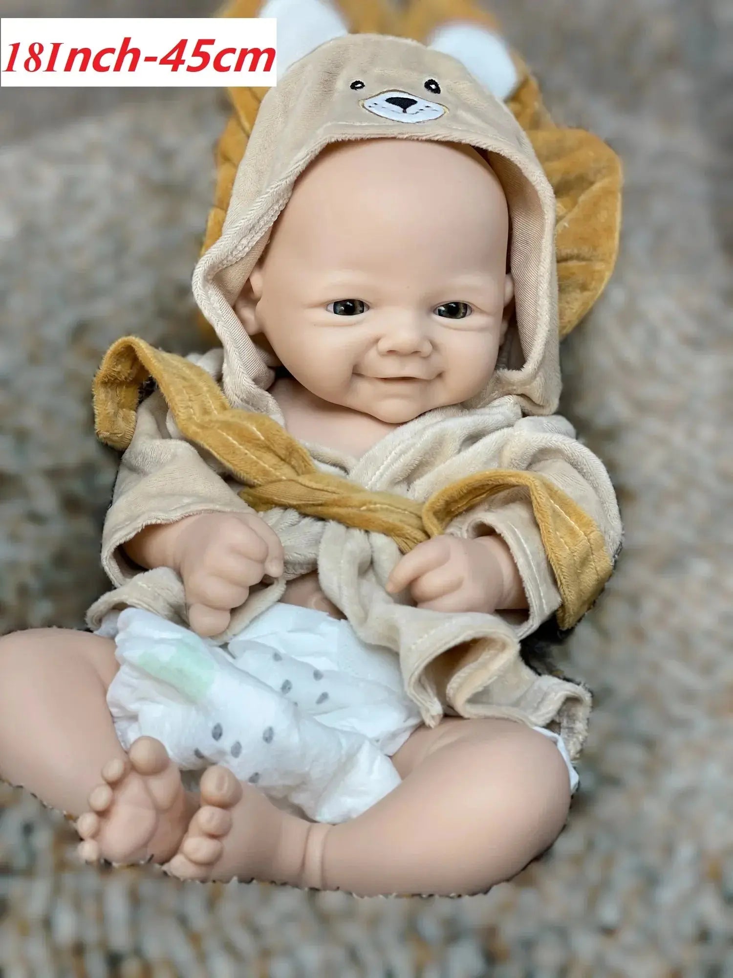 Image of Reborn Baby Dolls 18Inch/2 Styles Unpained Vivienne Full Body Solid