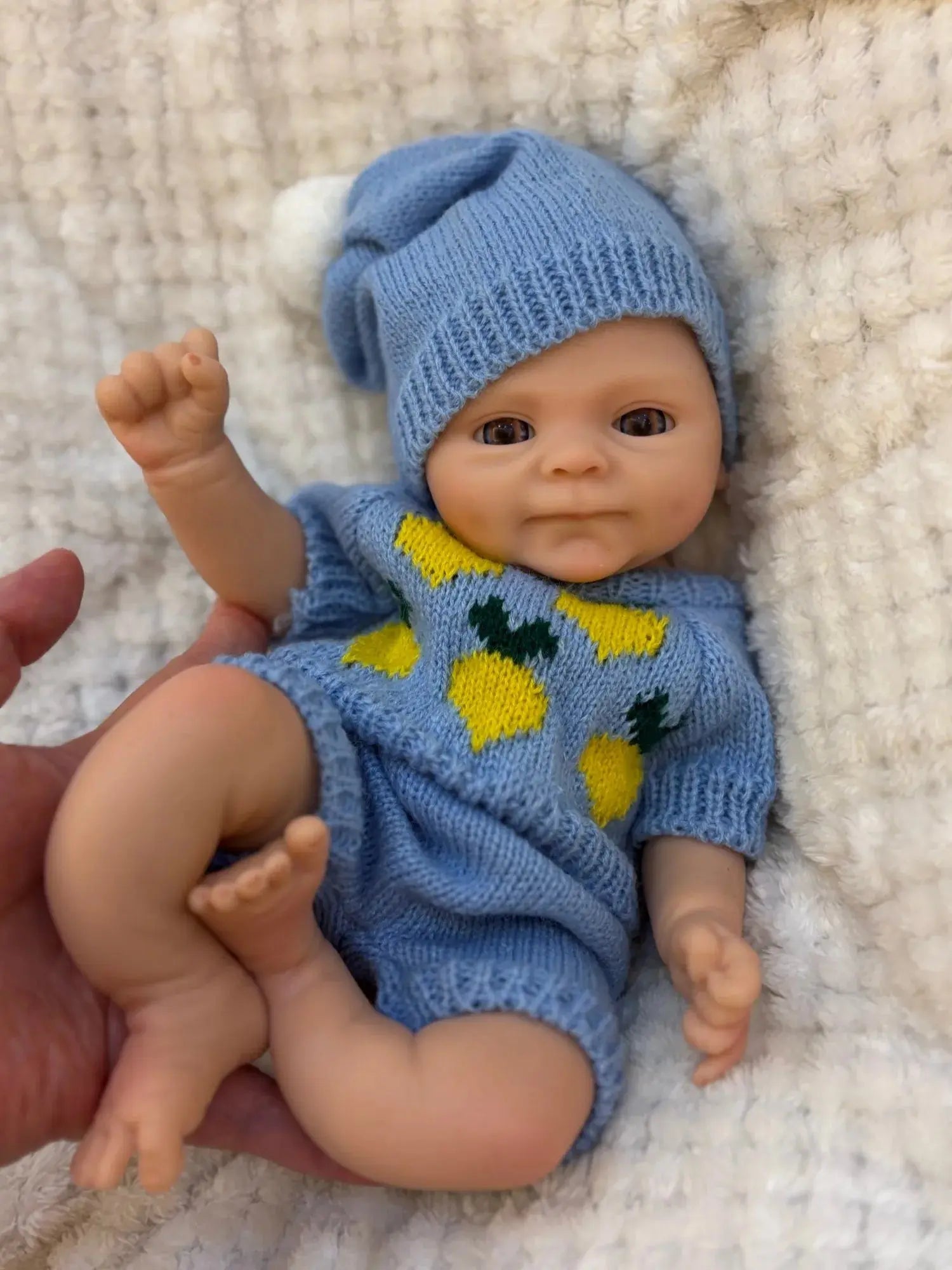 Image of Reborn Baby Dolls 13Inch Silicone Bebe Smily Boy Full Solid Slicone