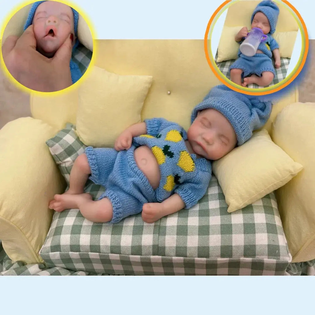 Image of Reborn Baby Dolls 13Inch Close Eyes & Open Mouth Levi Full Body