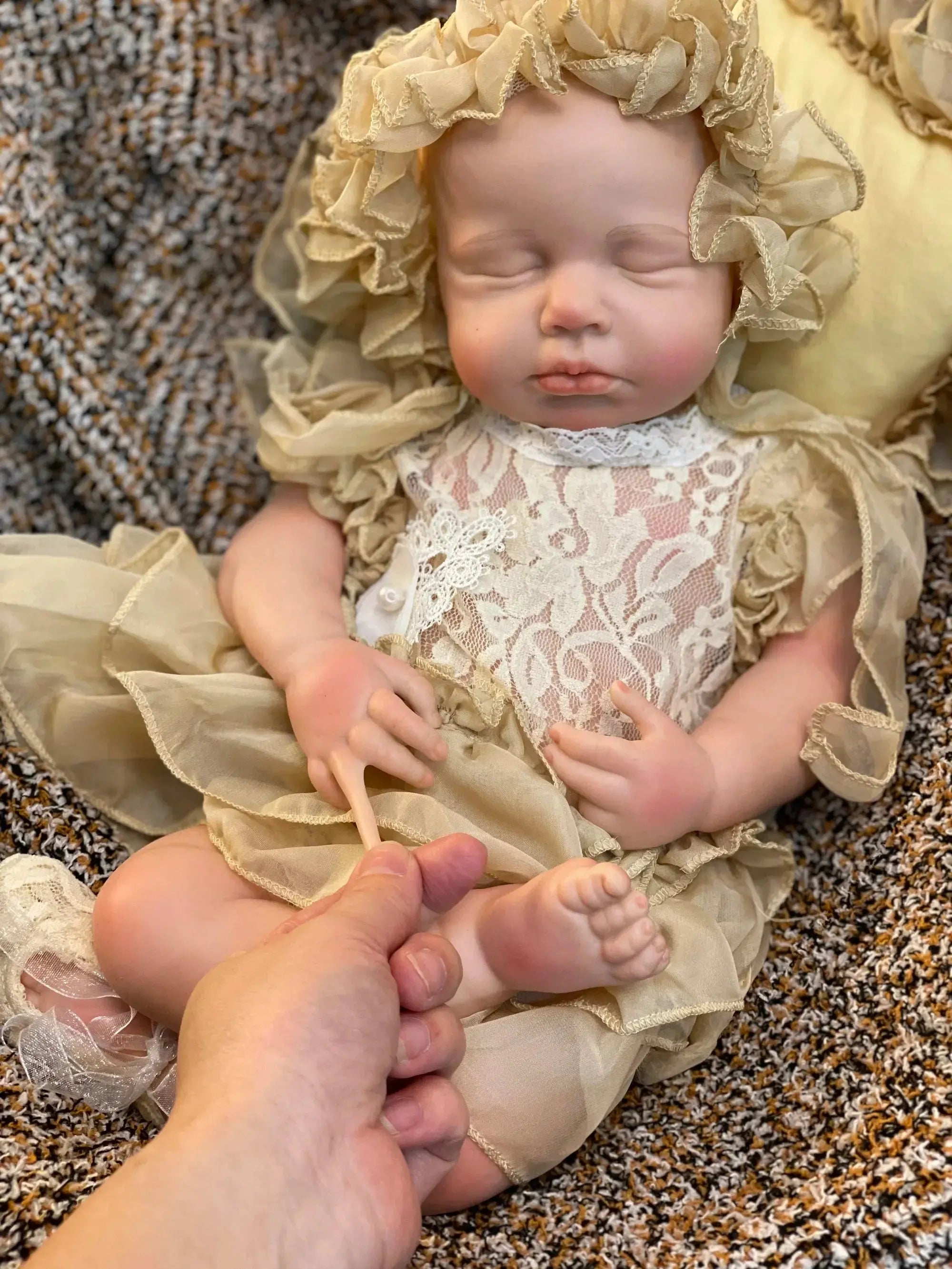 Image of Reborn Baby Dolls 45Cm Boy/Girl Loulou All Silicone Reborn Doll