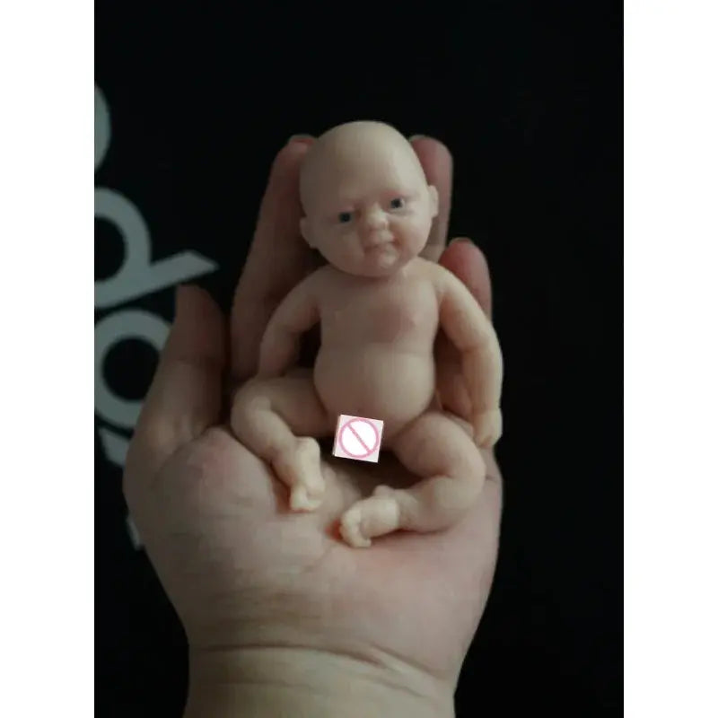 Image of Reborn Baby Dolls 4.5" Micro Preemie Full Body Soft Silicone Baby