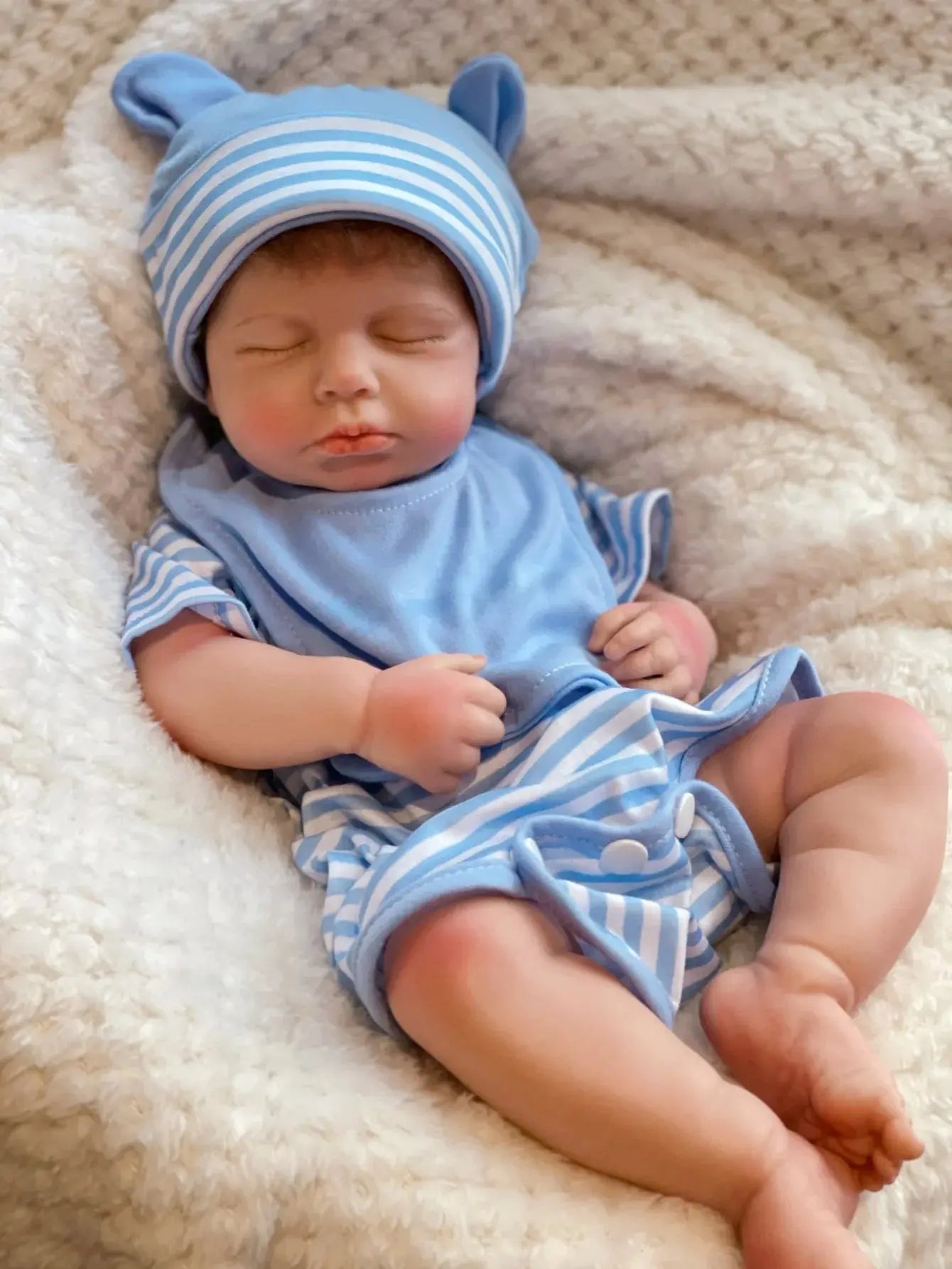 Image of Reborn Baby Dolls 18 Inch Loulou Boy Or Girl Silicone Doll 3D Painted