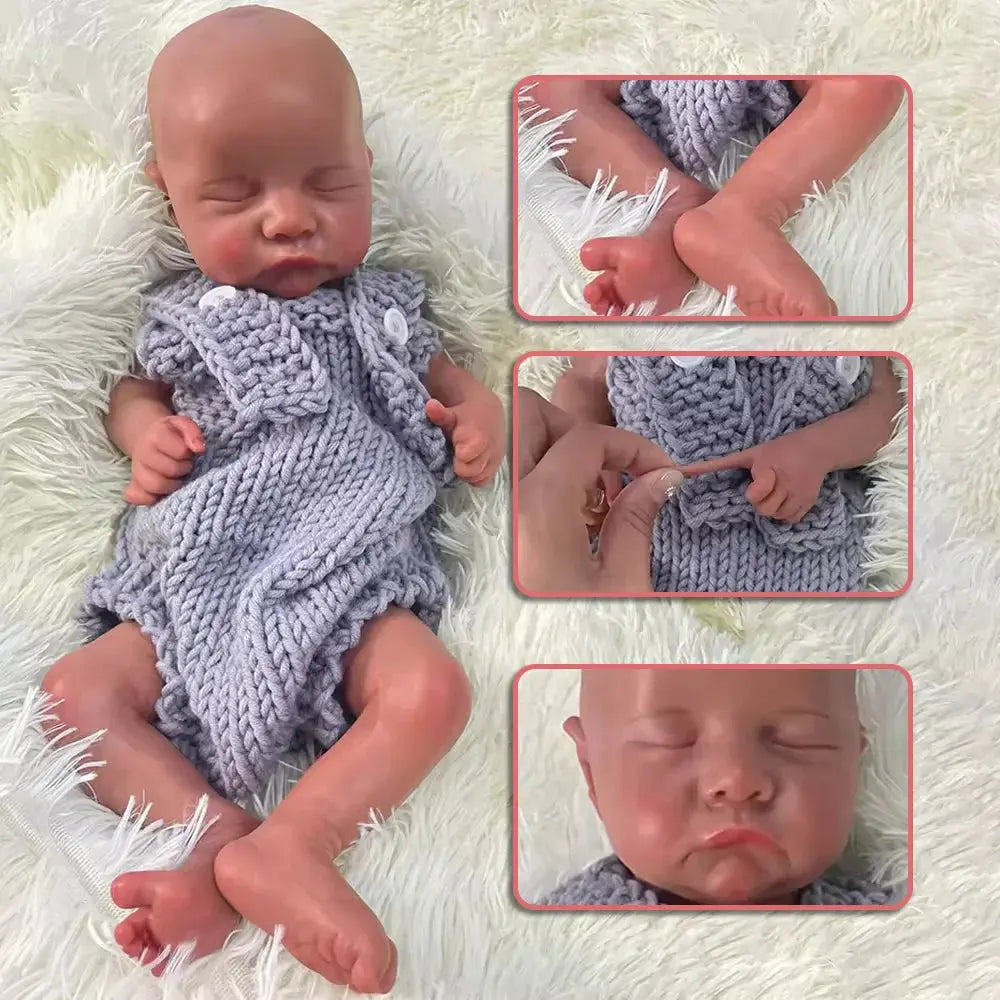 Image of Reborn Baby Dolls Reborn Boy Preemy Soft 18 Inch Kid Boy Full Body 3D