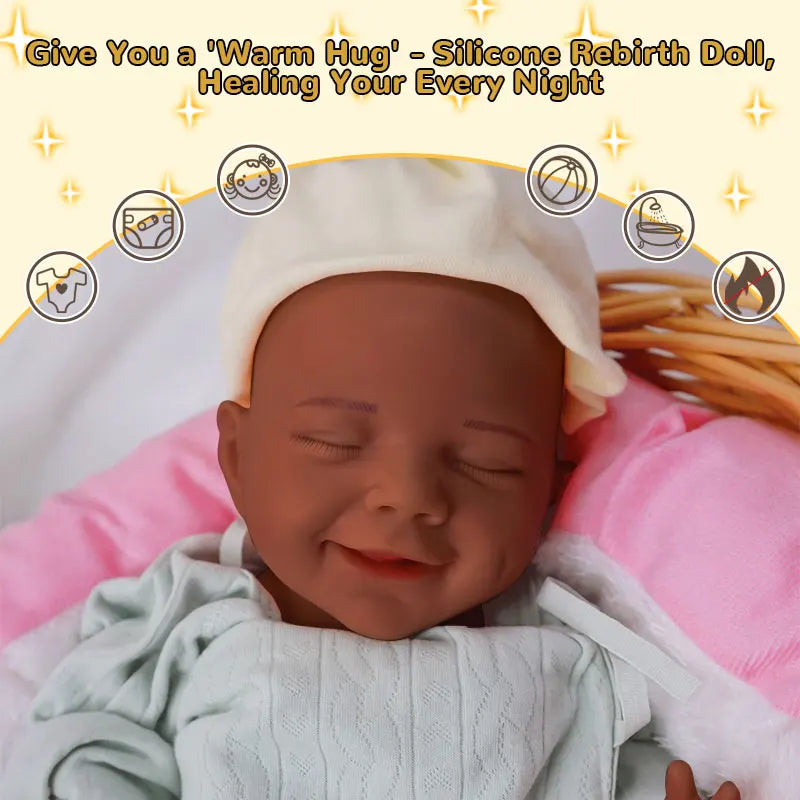 Image of Reborn Baby Dolls 17.72" Micro Preemie Full Body Platinum Silicone