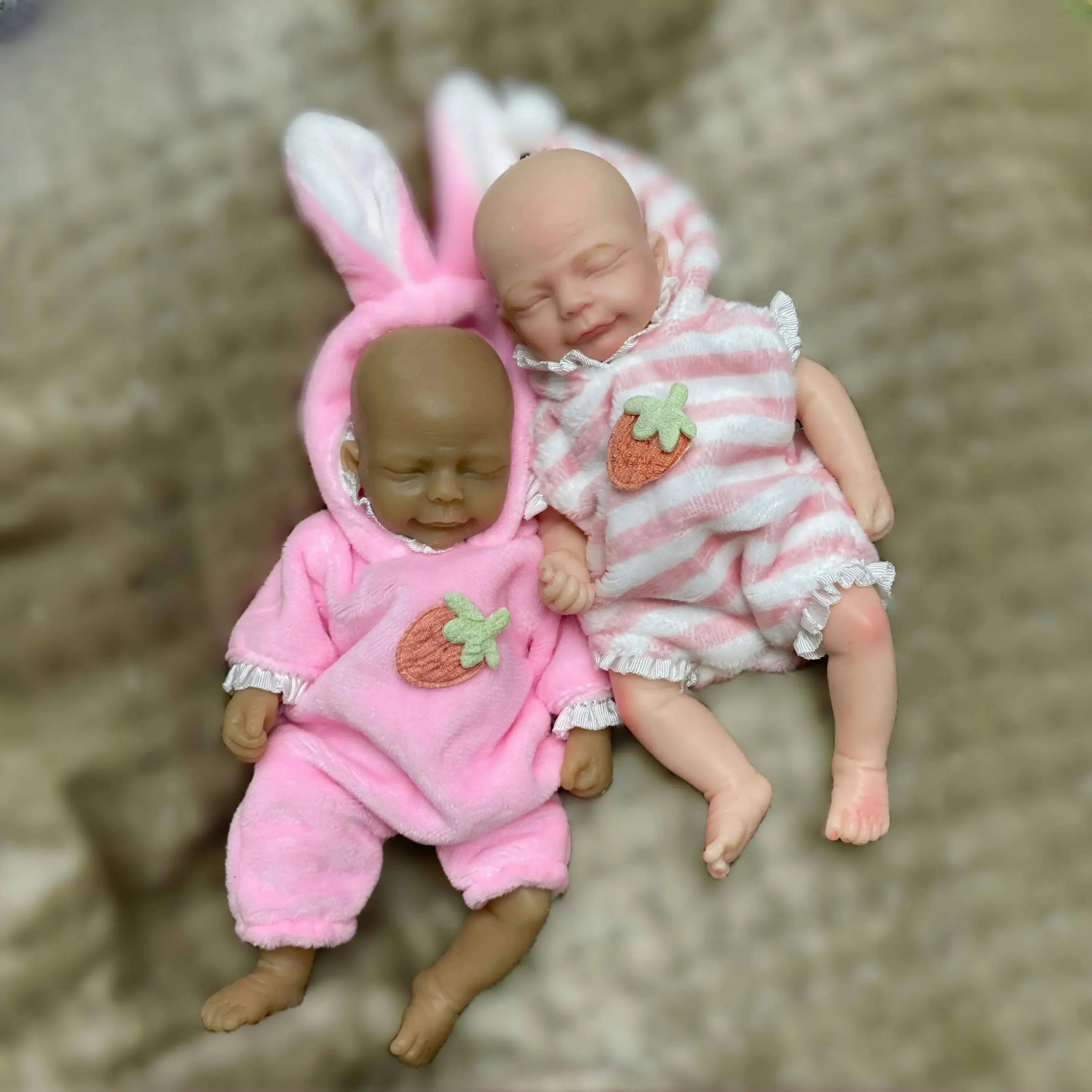 Image of Reborn Baby Dolls 15Cm Painted Full Body Solid Silicone Reborn Mini