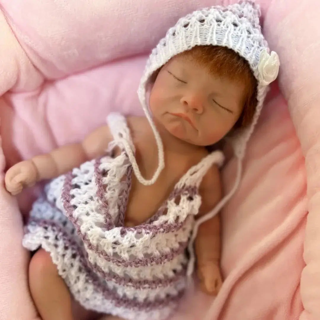 Image of Reborn Baby Dolls 26Cm Close Eyes Bebe Reborn De Silicona Girl Doll