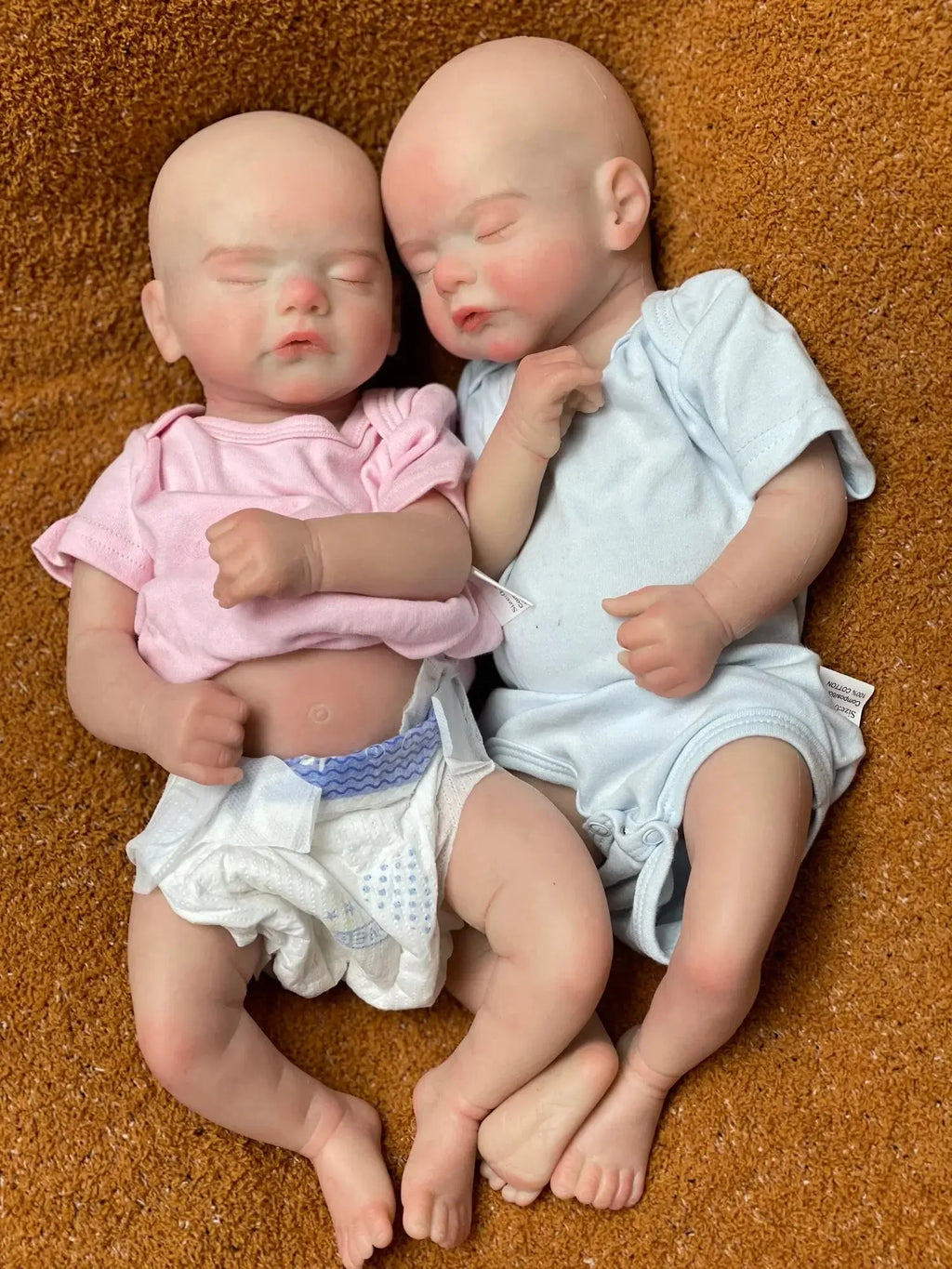 Image of Reborn Baby Dolls Can Open Mouth 45Cm Twins Sam Reborn Baby Girl And