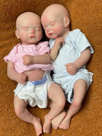 Image of Reborn Baby Dolls Can Open Mouth 45Cm Twins Sam Reborn Baby Girl And