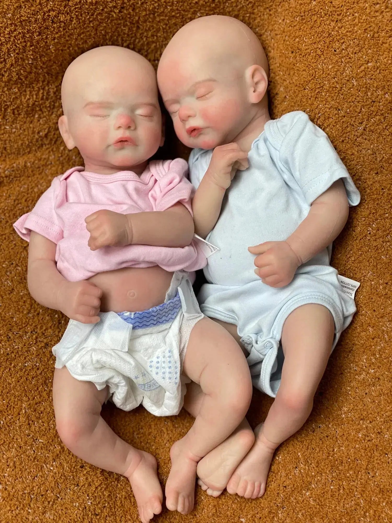 Image of Reborn Baby Dolls Can Open Mouth 45Cm Twins Sam Reborn Baby Girl And