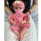 Image of Reborn Baby Dolls Preemie 16Inch Handmade Silicone Reborn Baby Girl