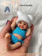 Image of Reborn Baby Dolls 6 Inch Solid Silicone Reborn Doll Girl And Boy