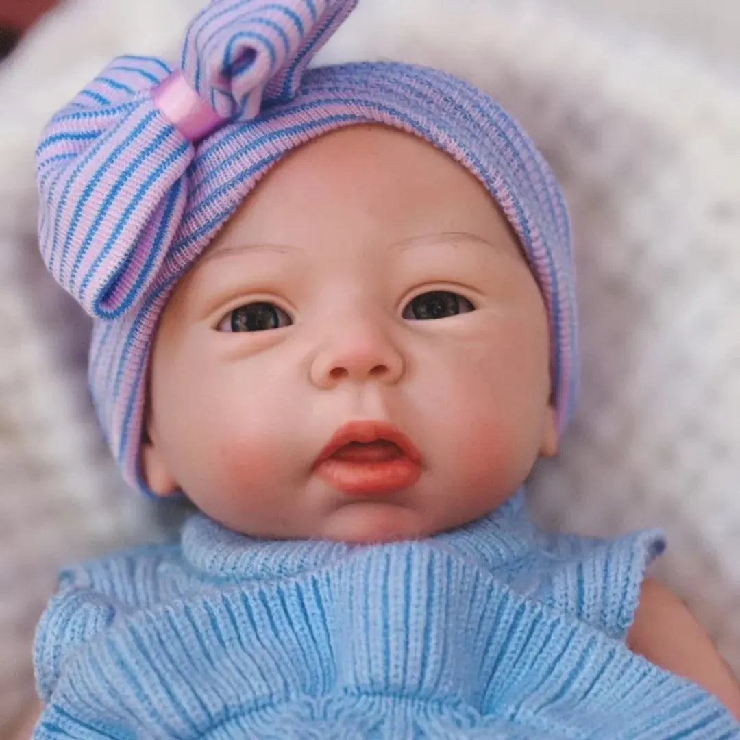 Image of Reborn Baby Dolls 45Cm Can Open Mouth & Washable Silicone Bebe Reborn