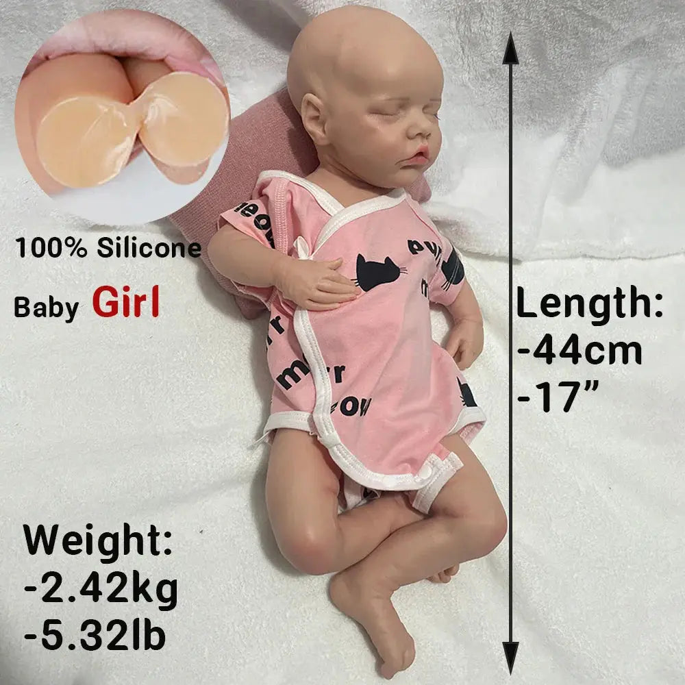Image of Reborn Baby Dolls Unpainted 18Inch Full Body Silicone Reborn Baby