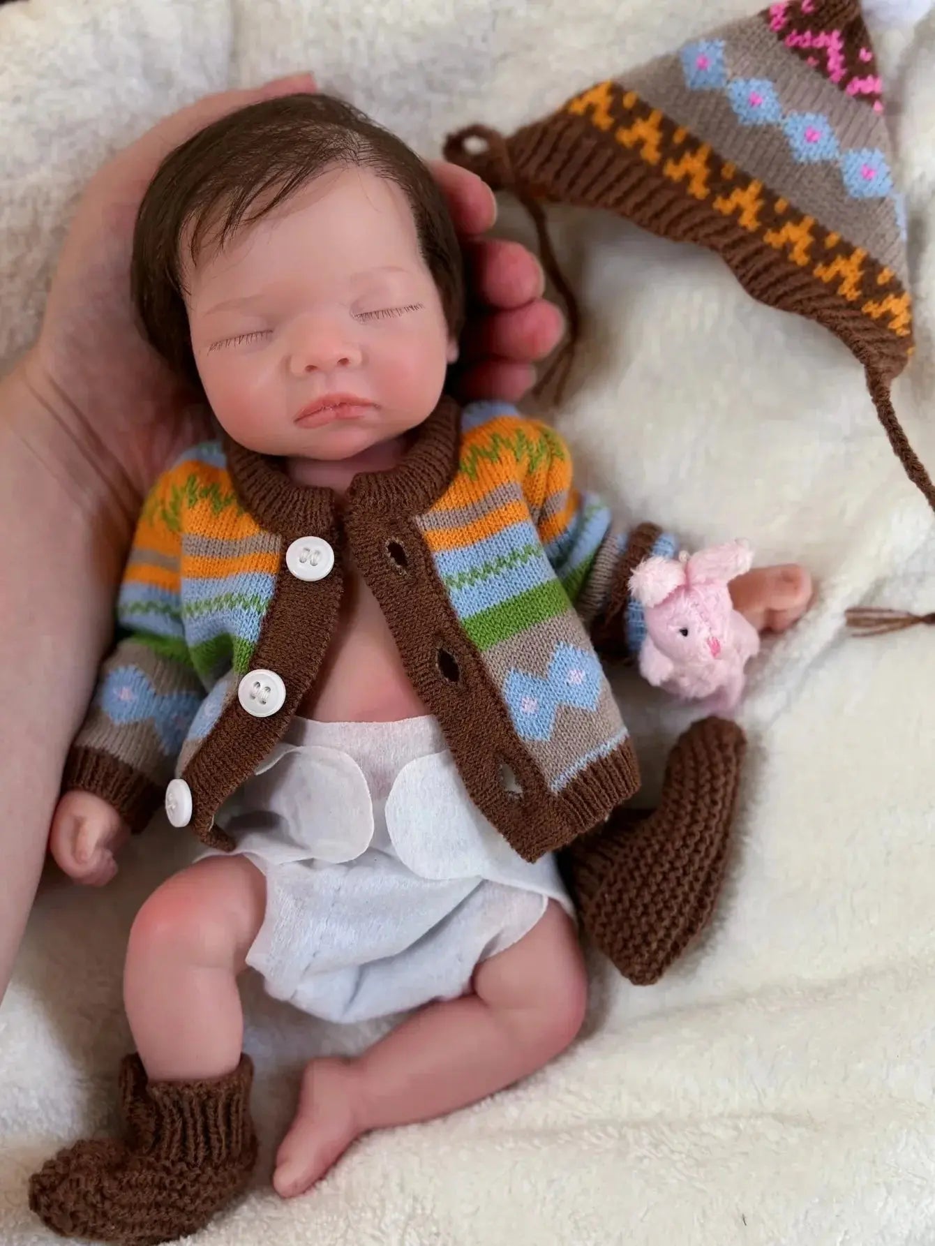 Image of Reborn Baby Dolls 10 Inch Sleeping Silicone Bebe Reborn Girl With