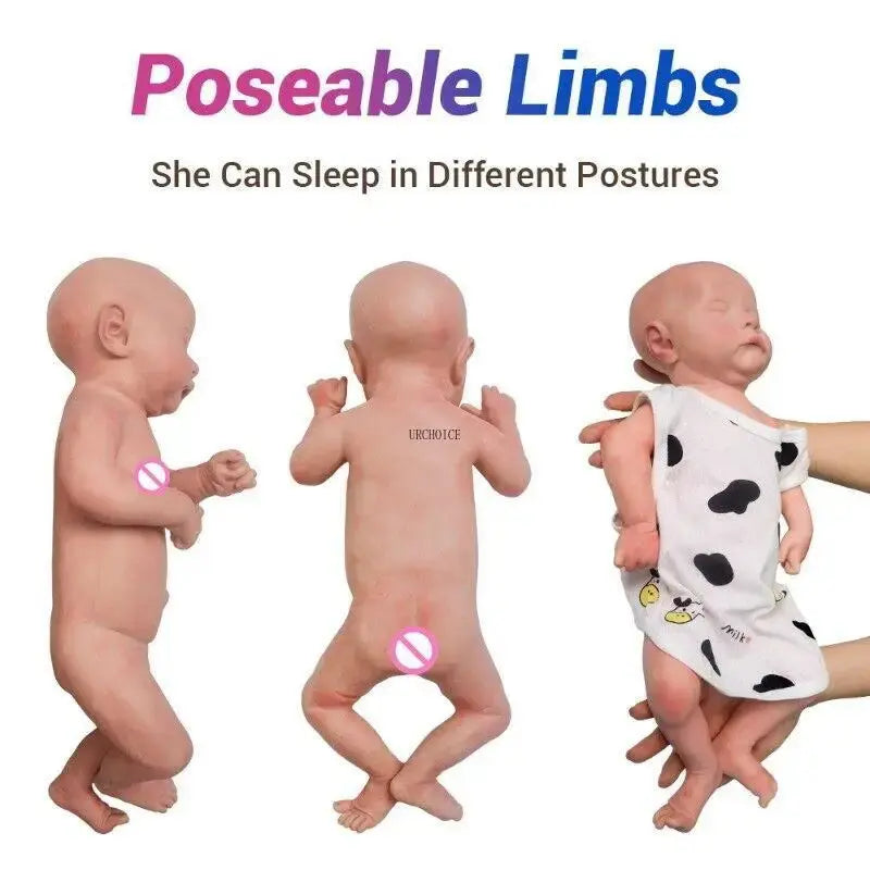 Image of Reborn Baby Dolls Reborn Corpo De Silicone 18'' Boy Full Body