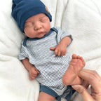 Image of Reborn Baby Dolls 17Inch Asleep Silicone Reborn Baby Boy Levi Full