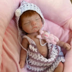 Image of Reborn Baby Dolls 26Cm Close Eyes Bebe Reborn De Silicona Girl Doll