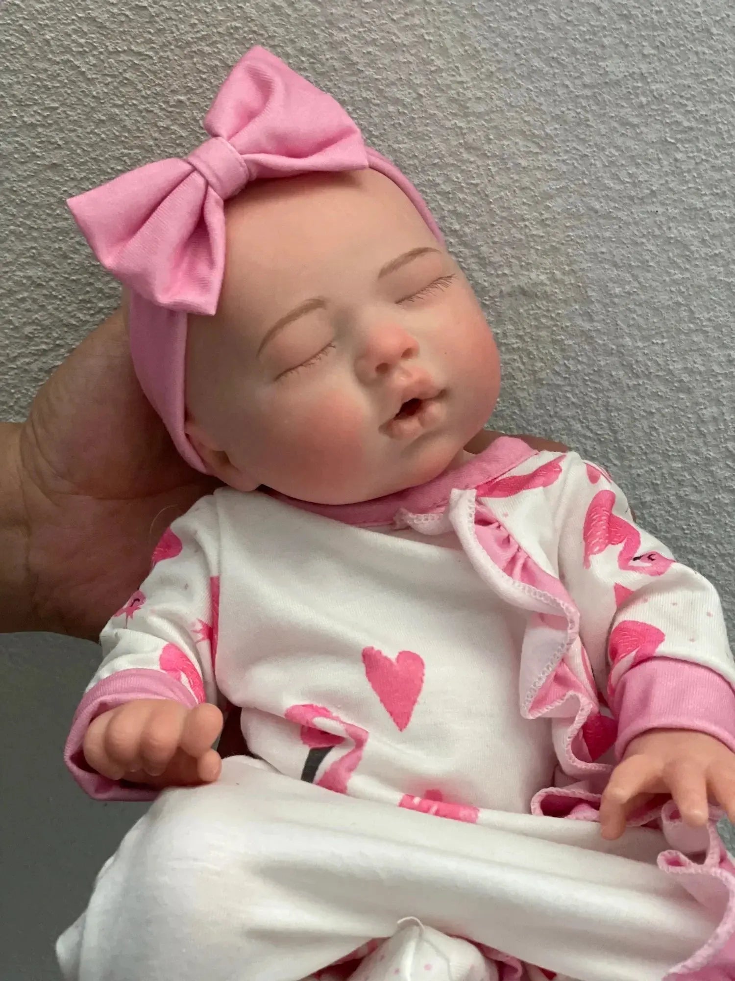Image of Reborn Baby Dolls 35Cm Close Eyes Solid Silicone Bebe Reborn Girl Can