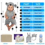 Image of Reborn Baby Dolls 42Cm 17 Inch Full-Body Soft Silicone Reborn Doll