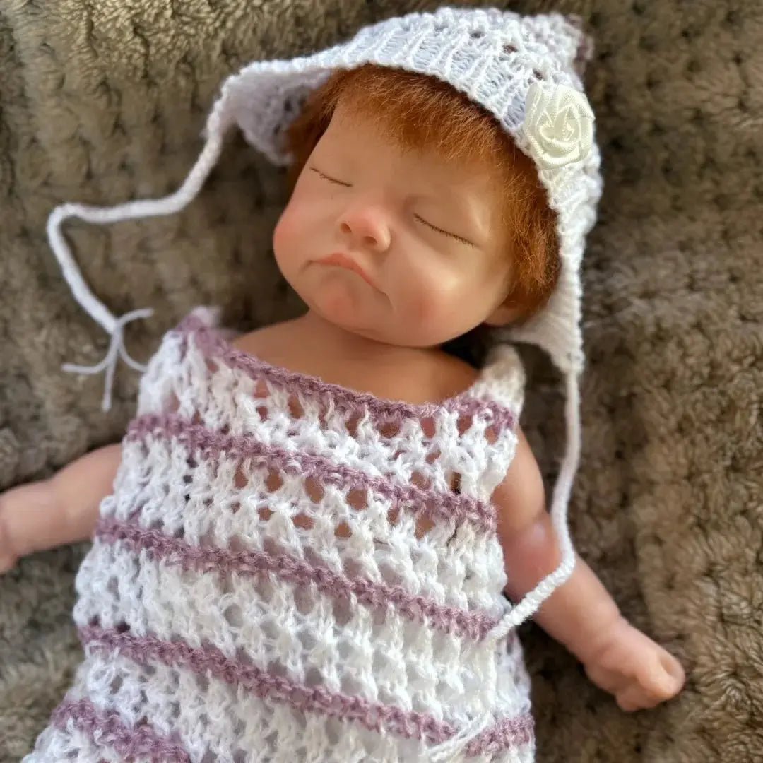 Image of Reborn Baby Dolls 26Cm Close Eyes Bebe Reborn De Silicona Girl Doll