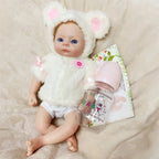 Image of Reborn Baby Dolls 33Cm Can Washable Full Body Solid Silicone Bebe