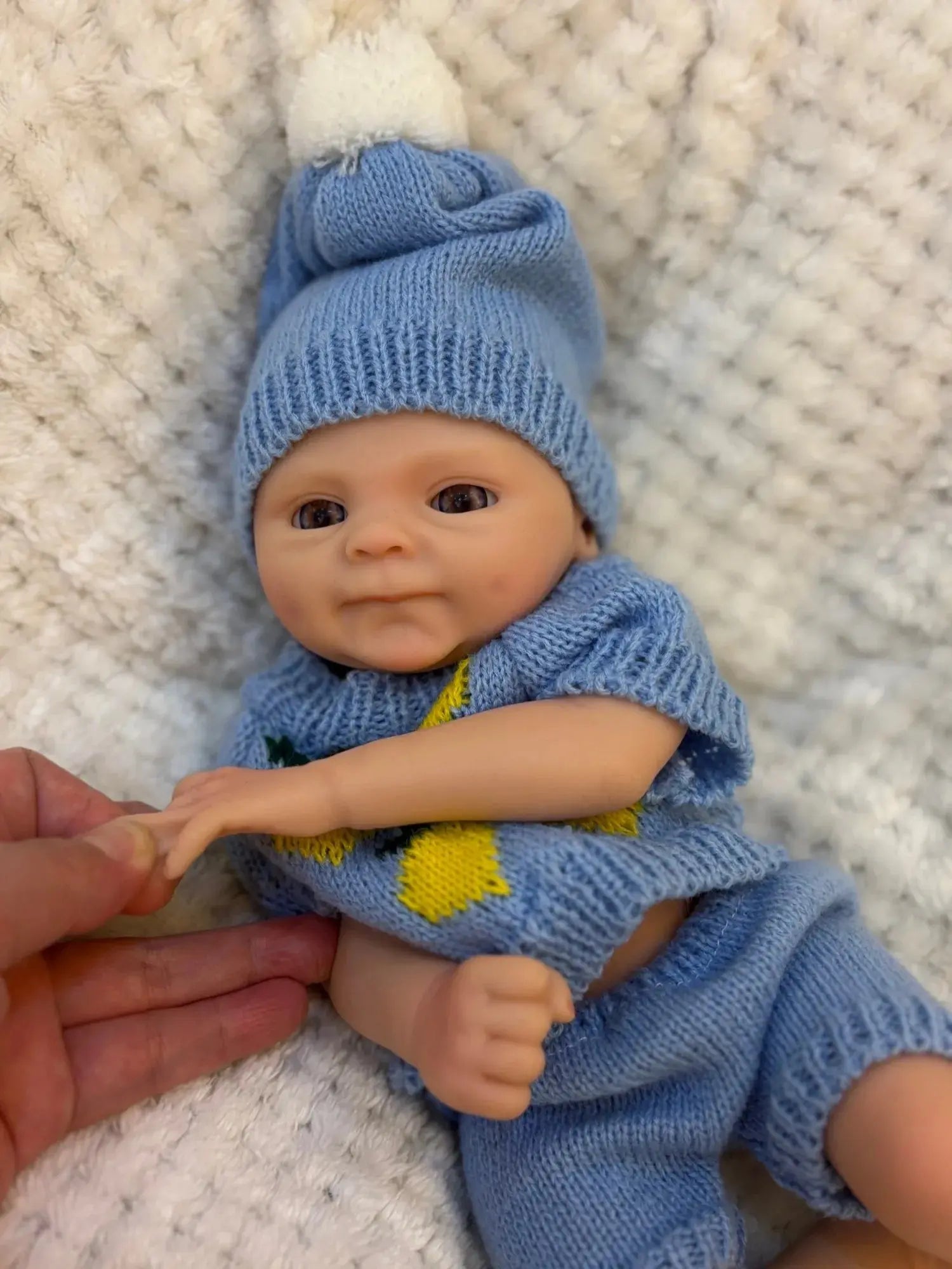 Image of Reborn Baby Dolls 13Inch Silicone Bebe Smily Boy Full Solid Slicone