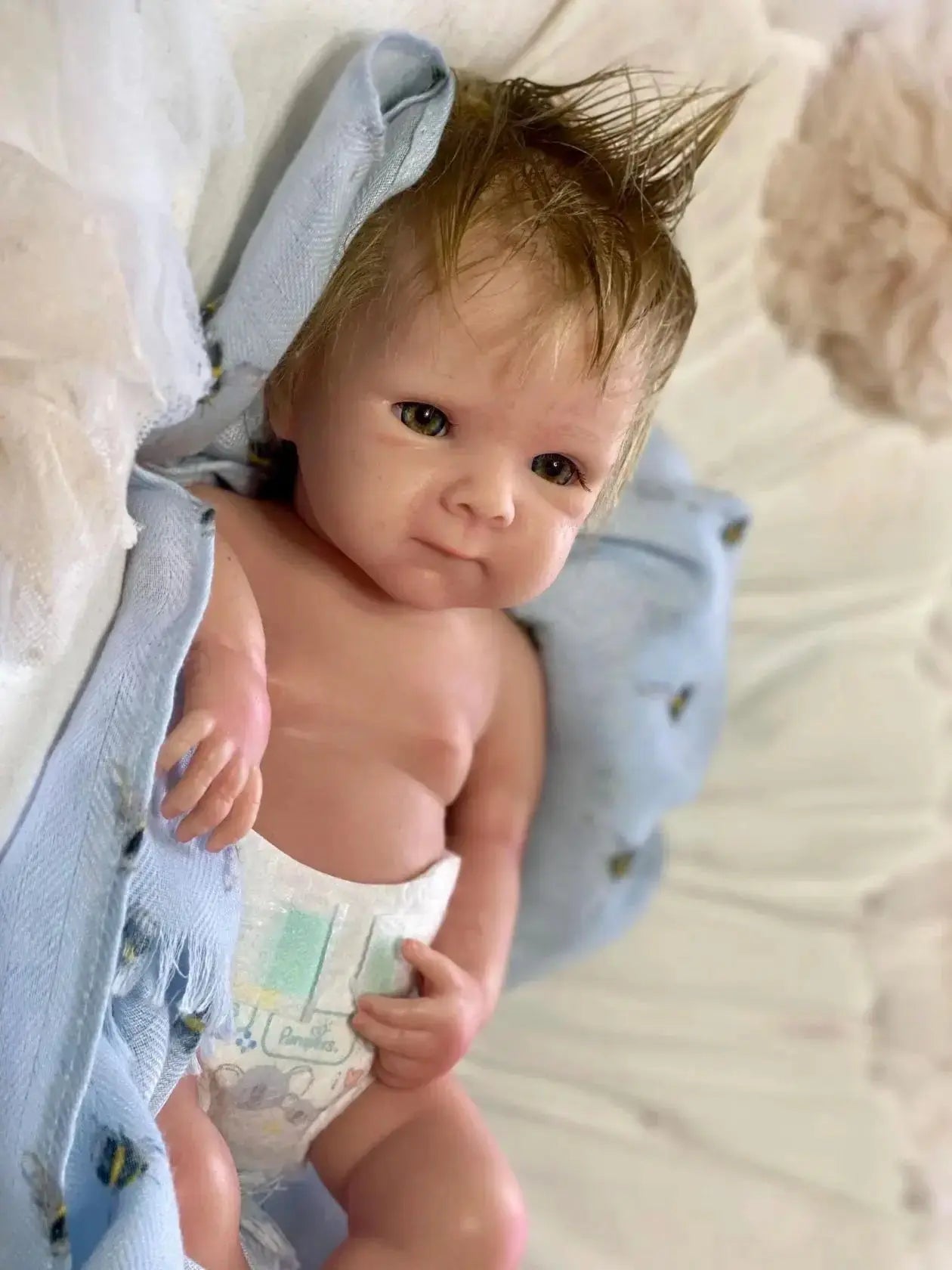 Image of Reborn Baby Dolls Can Open Mouth 33Cm Bettie Full Body Solid Silicone