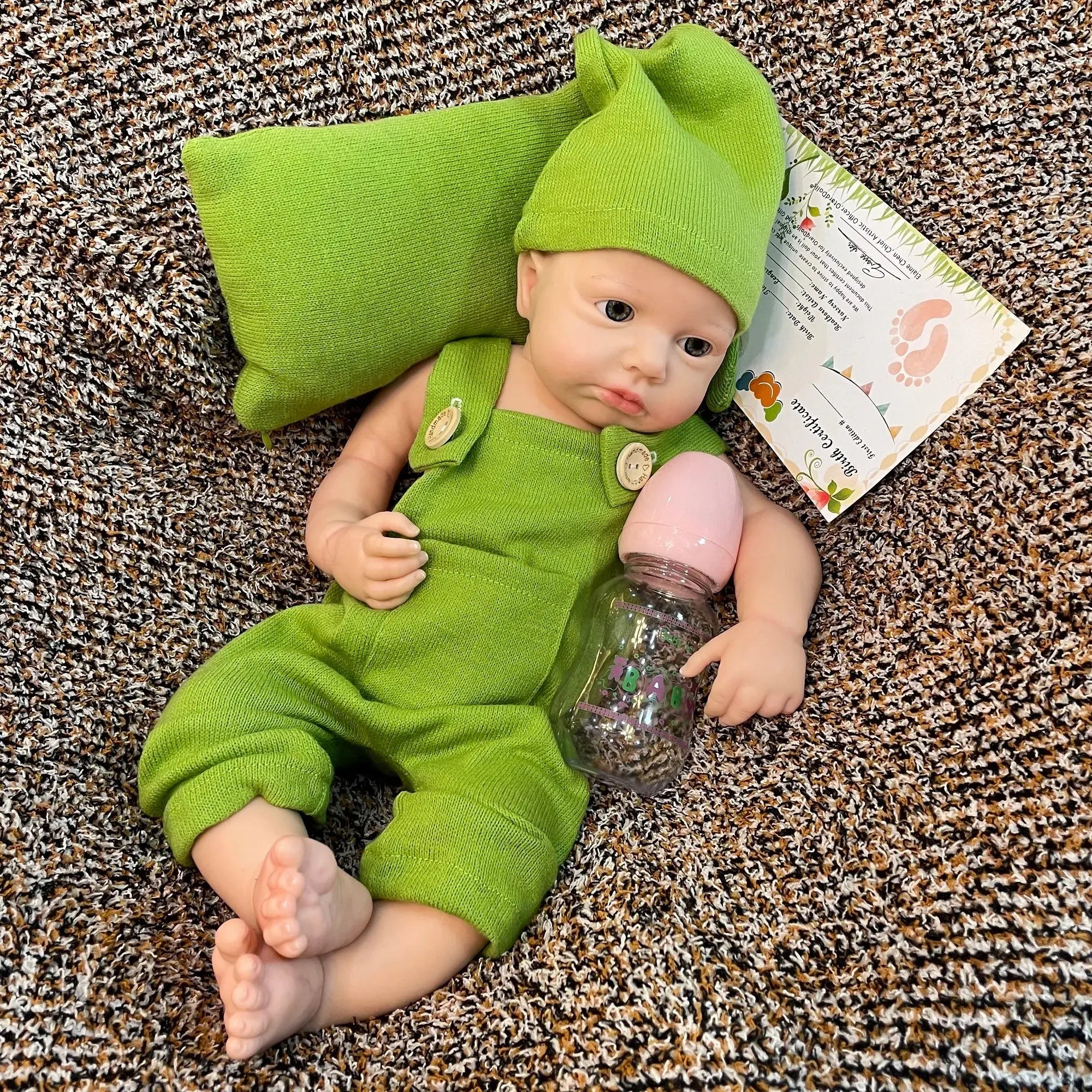 Image of Reborn Baby Dolls 45Cm Boy/Girl Loulou All Silicone Reborn Doll