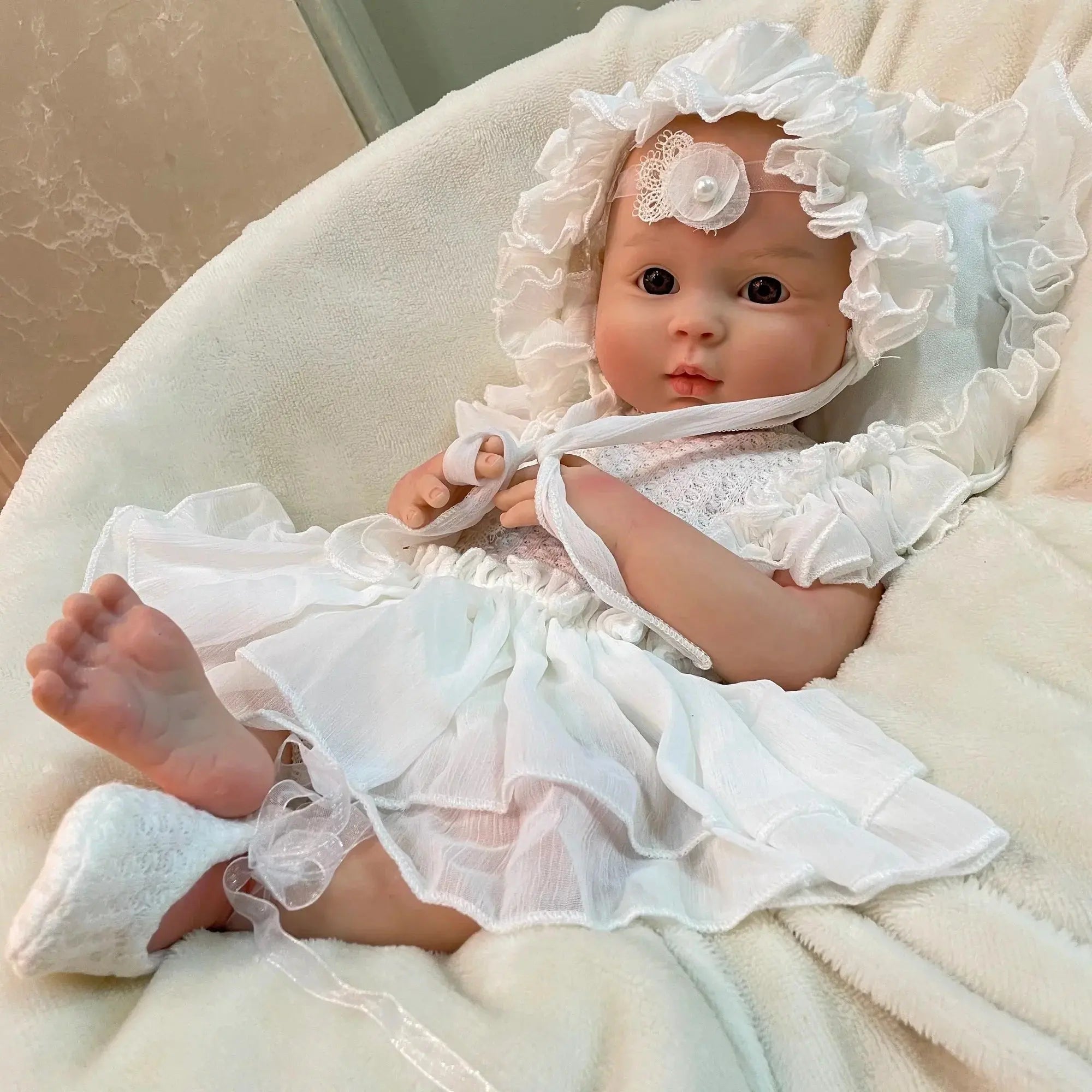 Image of Reborn Baby Dolls 45Cm Full Body Solid Silicone Bebe Reborn Girl 3D